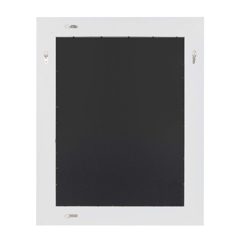 DesignOvation Rost Pieced Wood Framed Wall Accent Mirror, 23.5x29.5, White - Image 4
